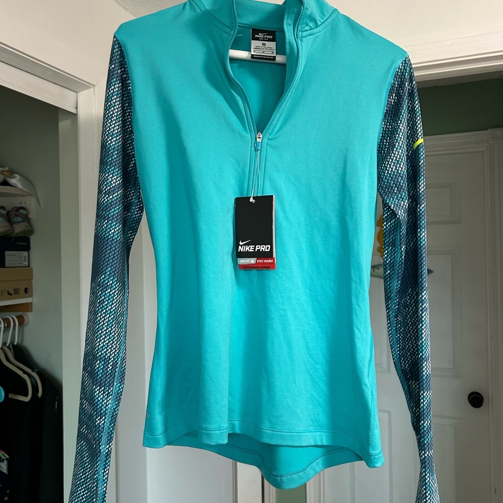 Nike Pro Women's Blue Long Sleeve thermal top